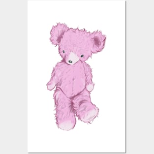 Pink Teddy Bear Posters and Art